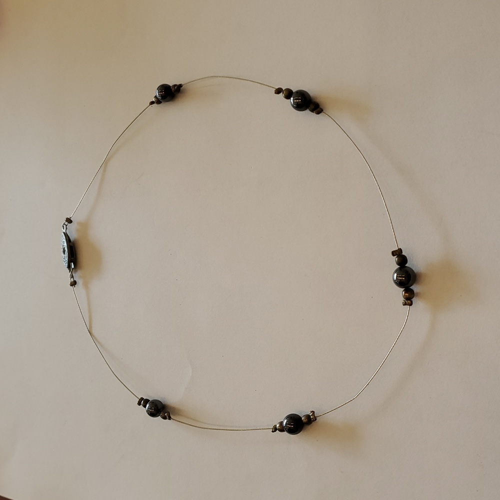 Hematite Illusion Necklace #3586